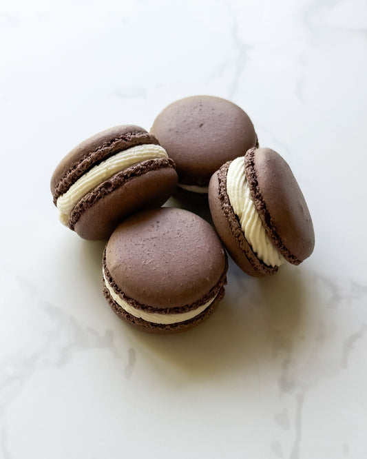 Chocolate Hazelnut Cheesecake Macarons